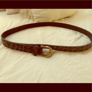 Leopard print belt